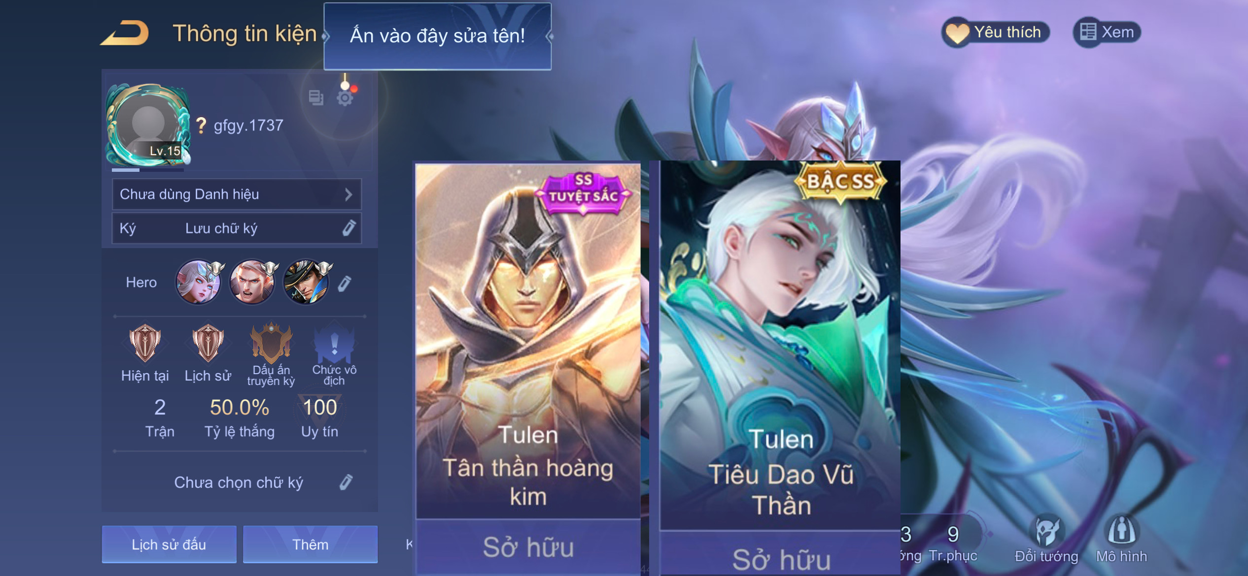 Tulen Tiêu Dao Kẹp Tulen Tuyệt Sắc